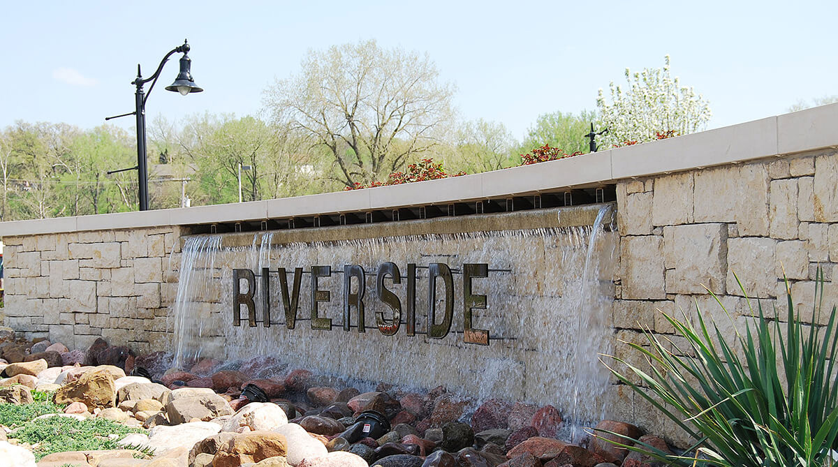 City of Riverside, Missouri Monuments and Streetscapes designed by NSPJ Landscape Architects