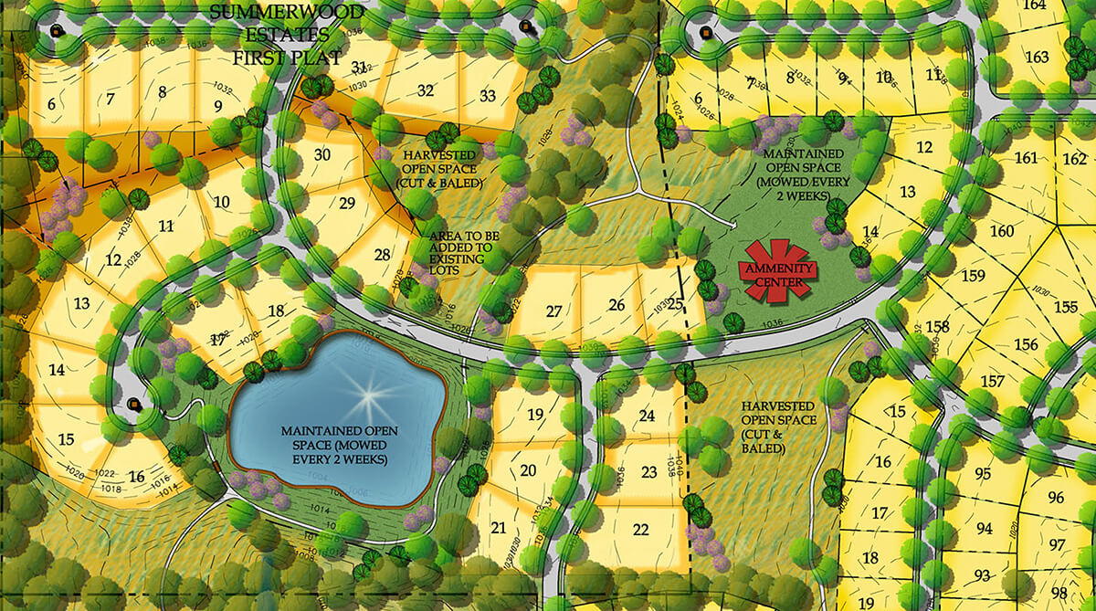 Site Plan for Summerwood in Overland Park, Kansas Designed by NSPJ Architects
