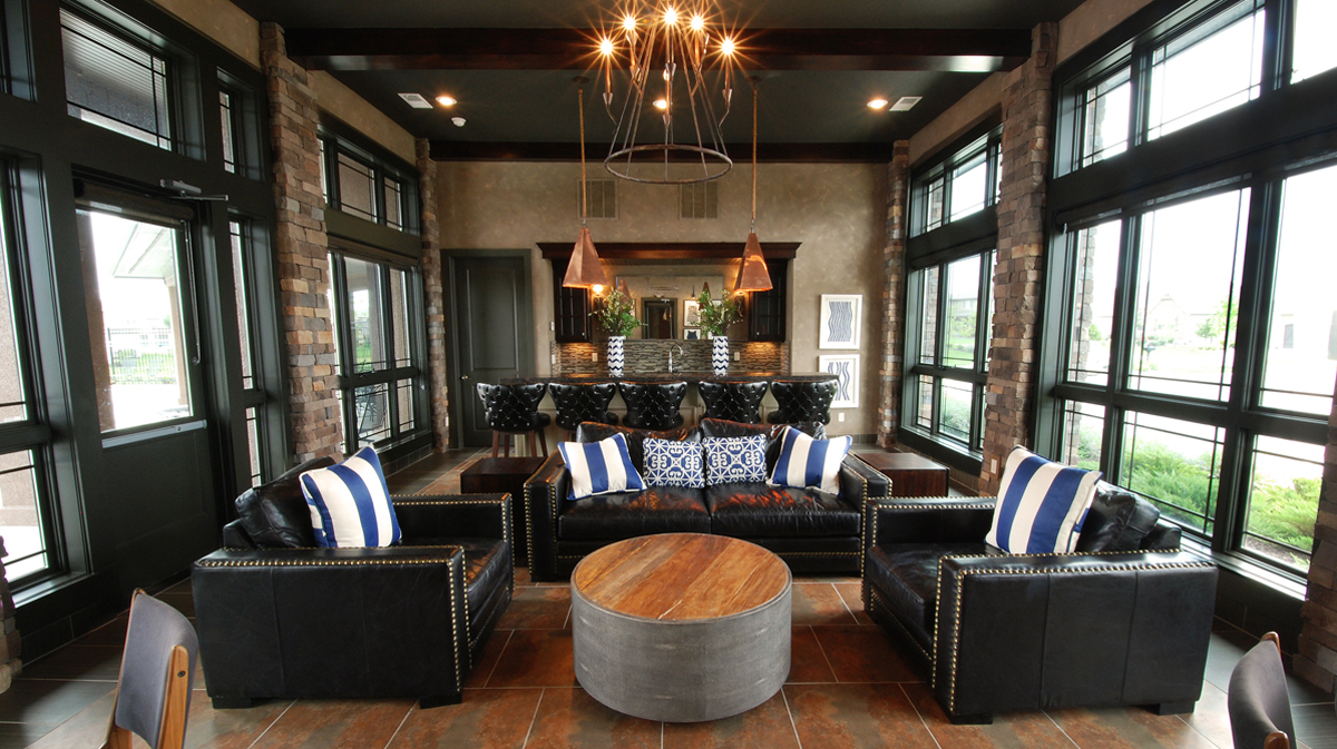 Clubhouse Interior 2 at Summerwood in Overland Park, Kansas Designed by NSPJ Architects