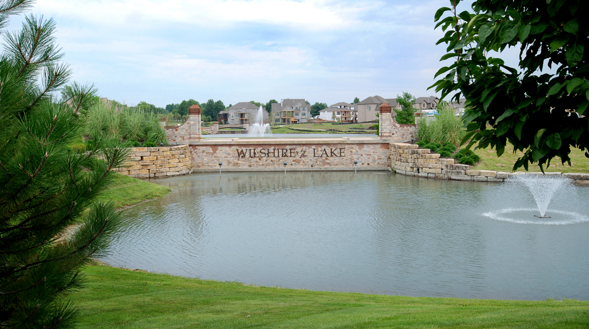Pond at Wilshire by the Lake in Overland Park Designed by NSPJ Architects