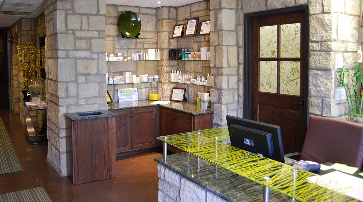 Lemon Bliss Tanning at the Oread Hotel, designed by NSPJ Architects