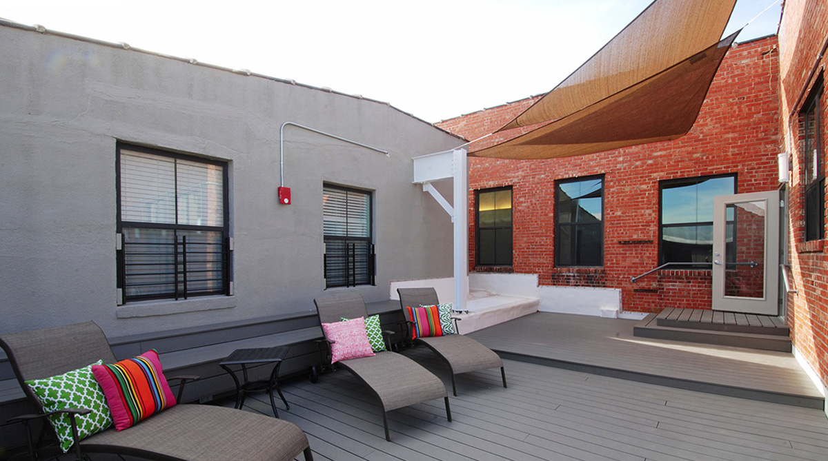 Rooftop Deck at Congress Lofts, designed by NSPJ Architects
