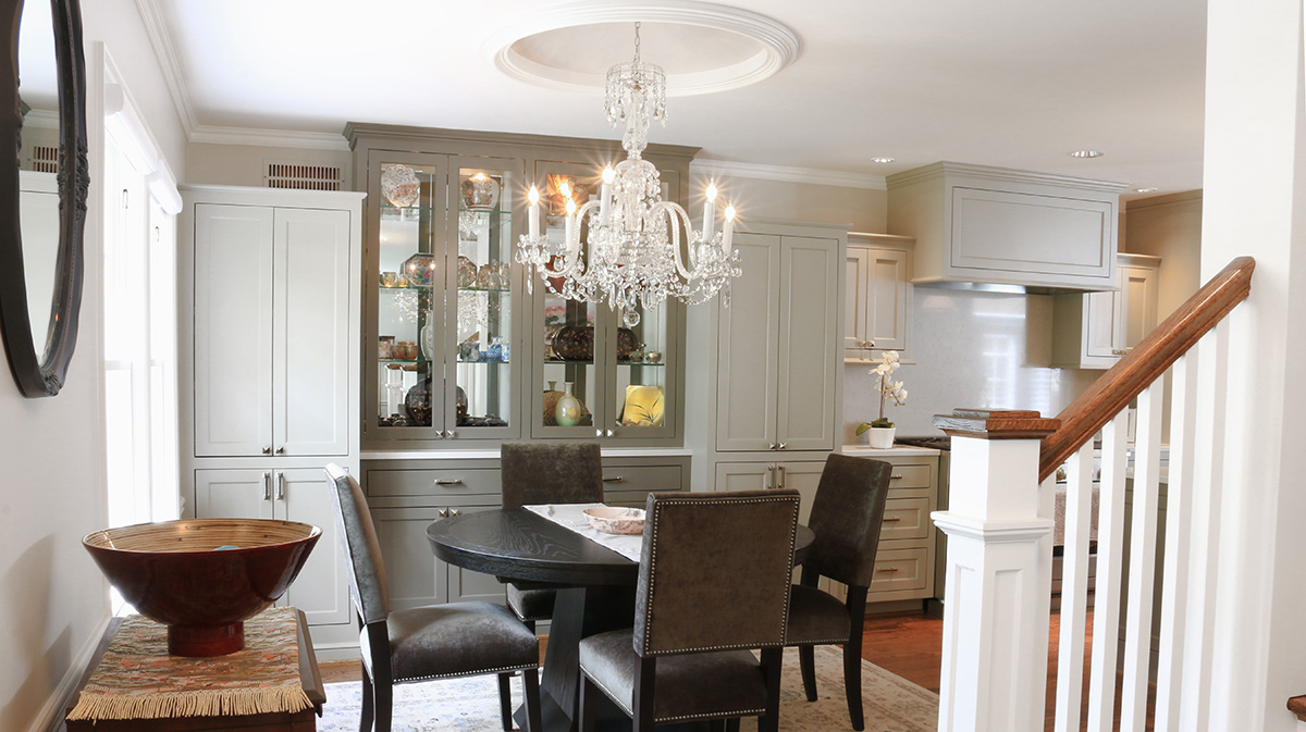 Dining room in Leawood Cape Cod style home