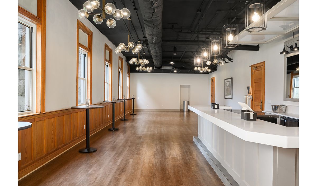 The Loretto Event Space Bar Area in Kansas City, Missouri remodeled by NSPJ Architects