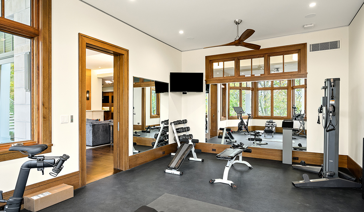 Prairie-Style Contemporary work-out room