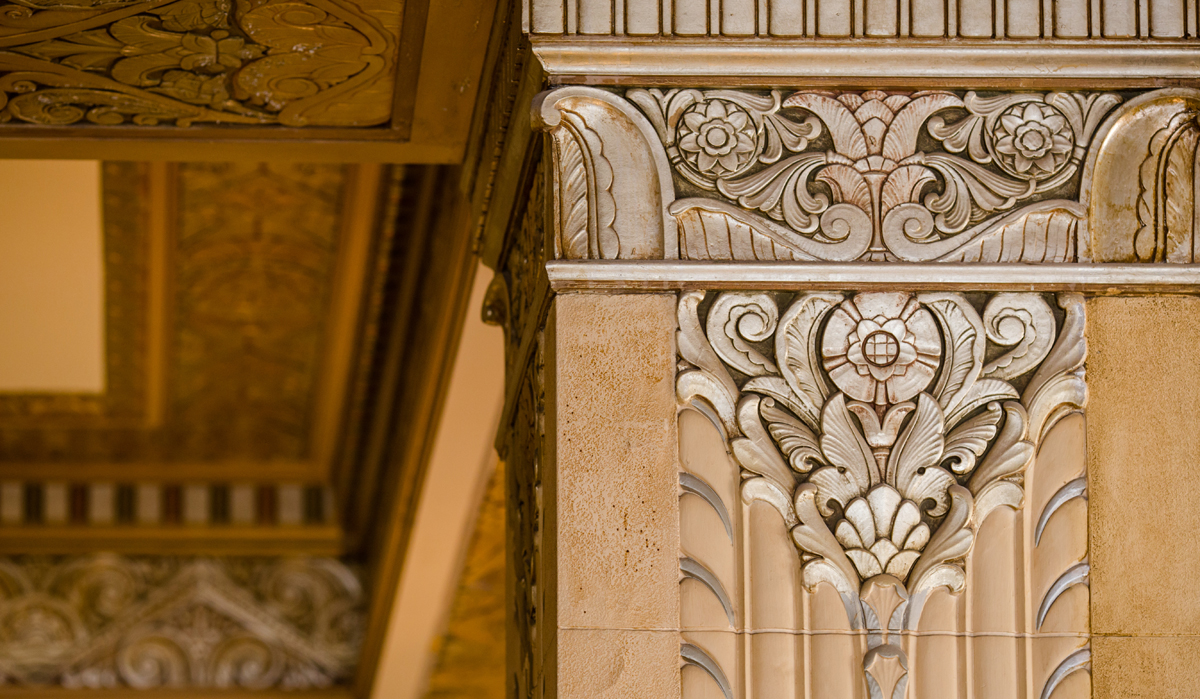 Column detail at The Grand Hall, designed by NSPJ Architects