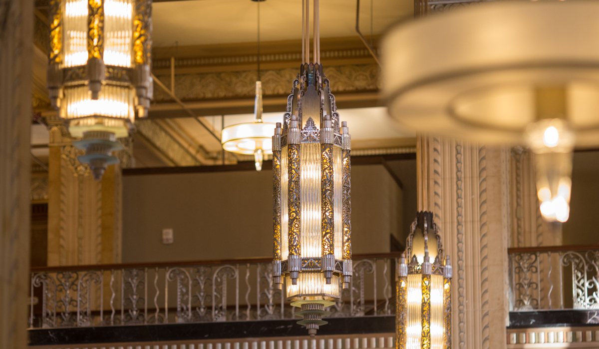 Sconce in The Grand Hall, designed by NSPJ Architects