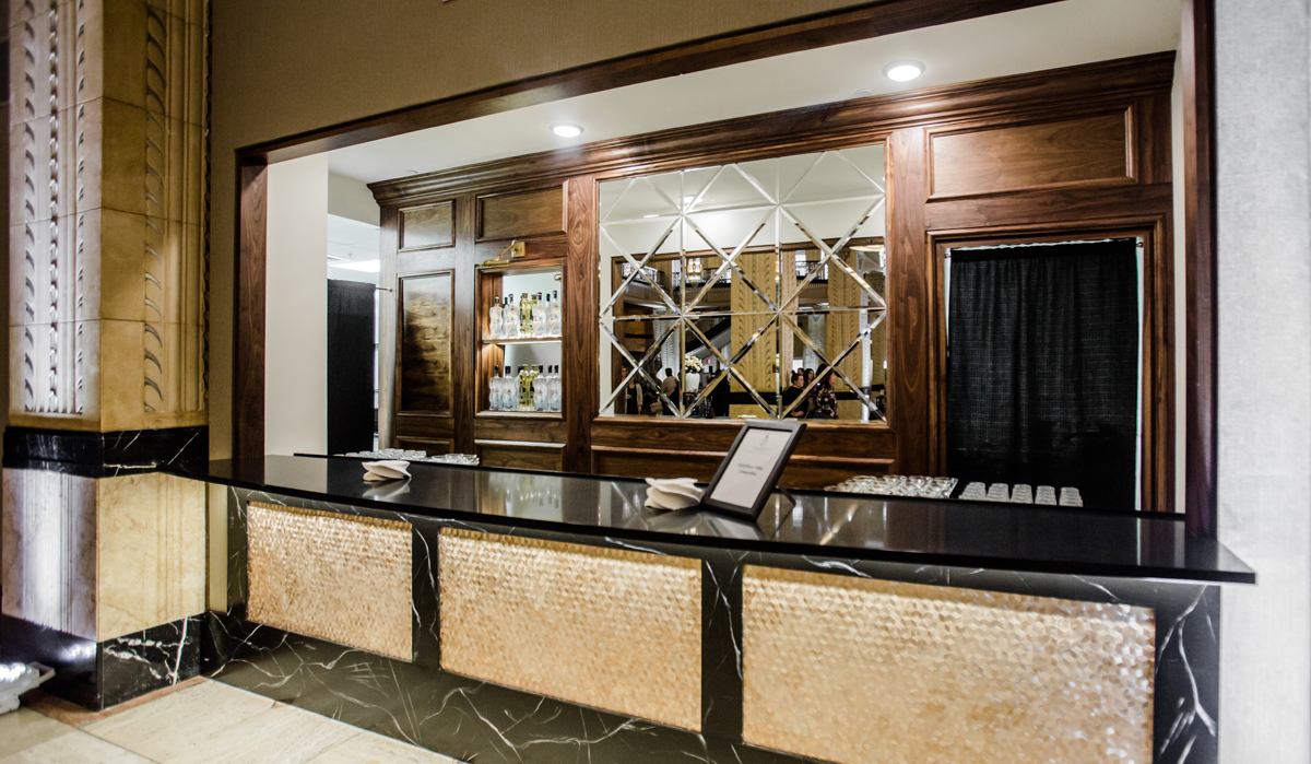 Front desk at The Grand Hall, designed by NSPJ Architects