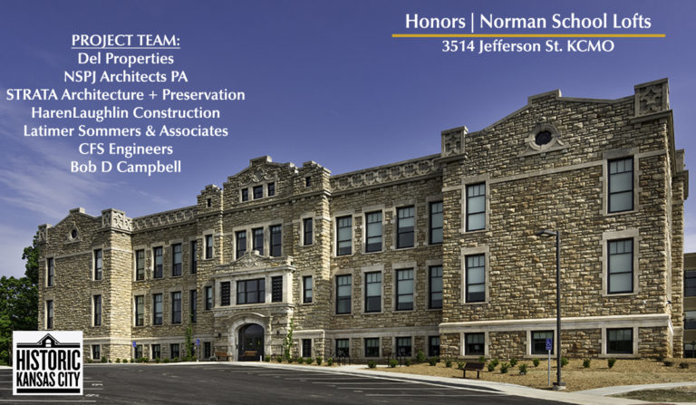 Norman School Lofts wins Historic Kansas City Award designed by NSPJ Architects and Landscape Architects