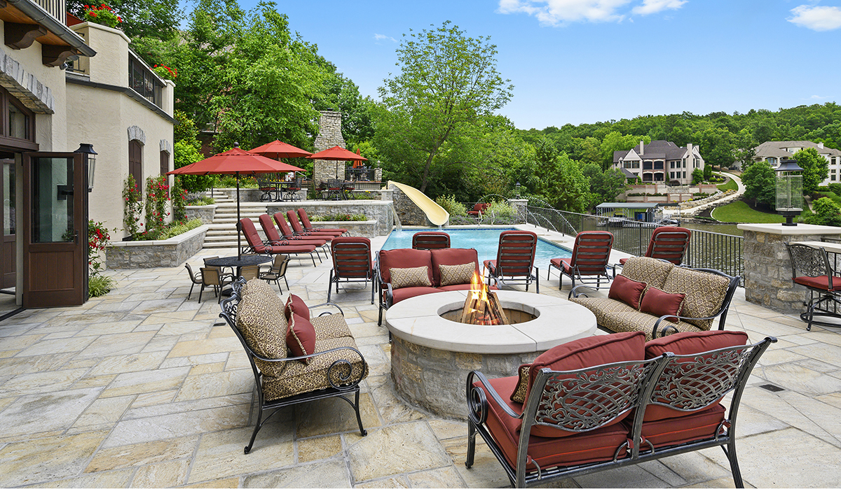 Lake of the Ozarks Luxurious Outdoor Living Space designed by NSPJ Landscape Architects