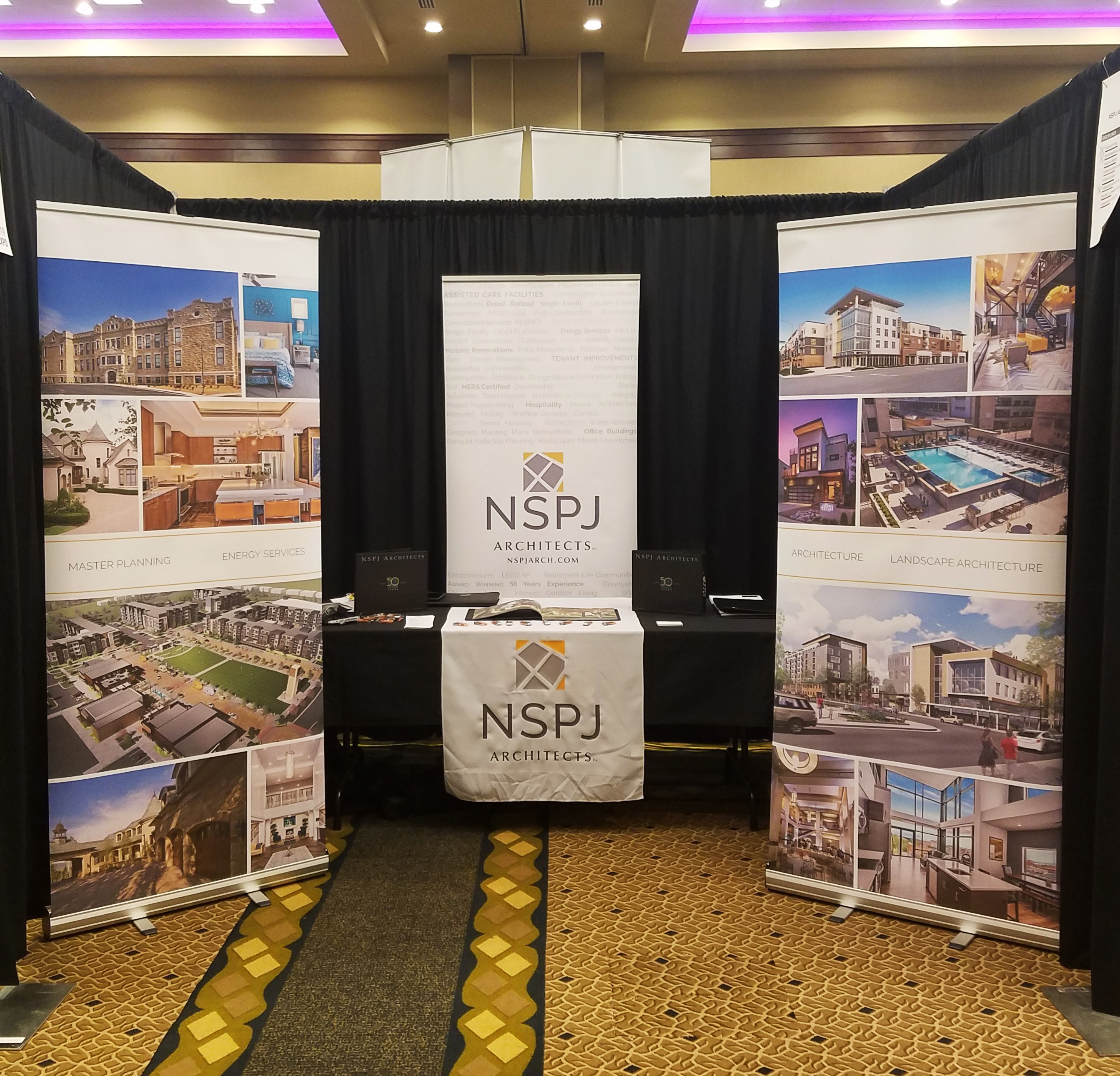 NSPJ Architects Internship booth at the Kansas State Architecture career fair