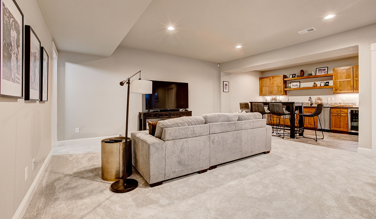 Basement at Herron Lakes Townhomes in Fort Collins, Colorado designed by NSPJ Architects