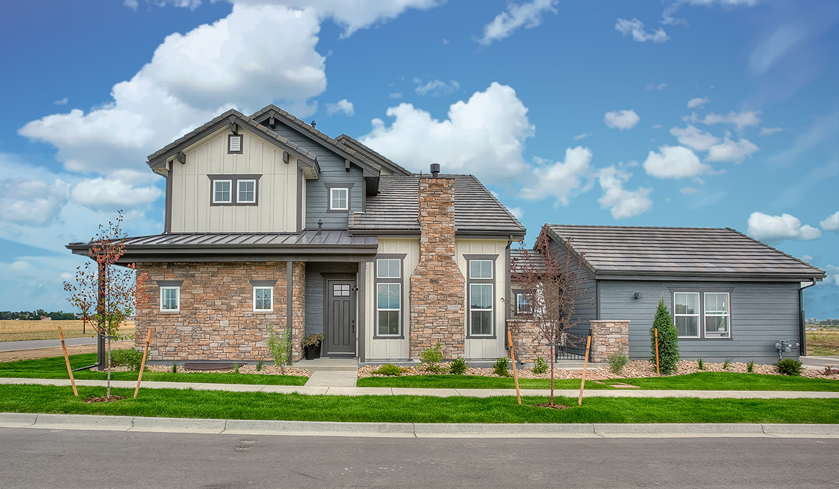 Side Exterior at Herron Lakes Townhomes in Fort Collins, Colorado designed by NSPJ Architects