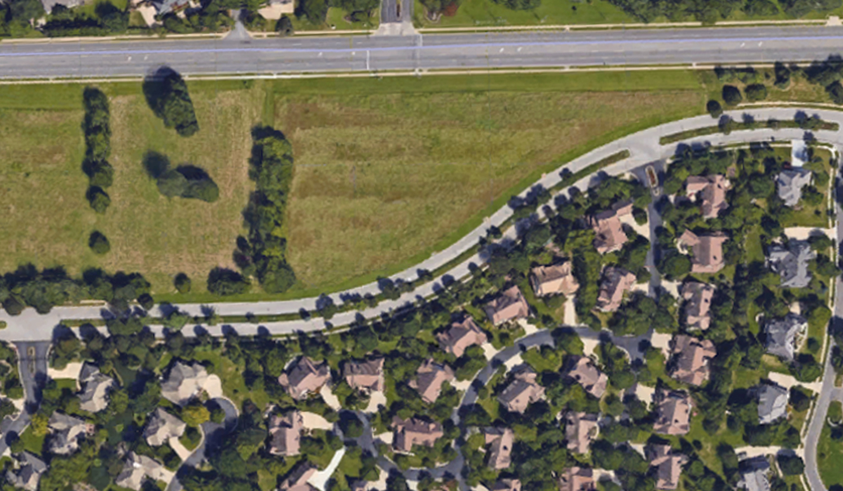Arial view of Hallbrook East Village Land