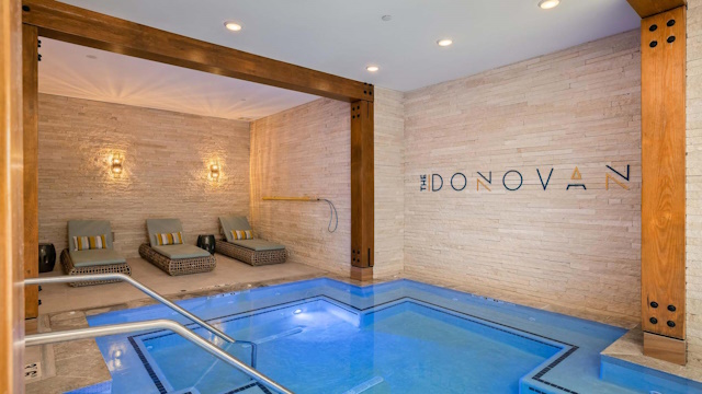 indoor pool at the donovan apartments