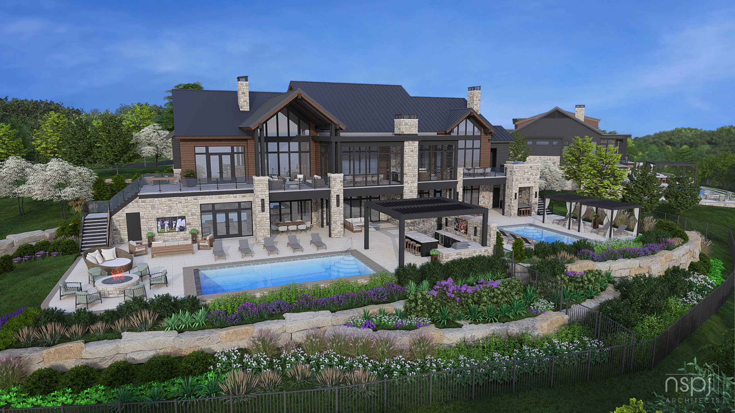 RETREAT AT 19_VILLA 1 REAR PERSPECTIVE_25 0128